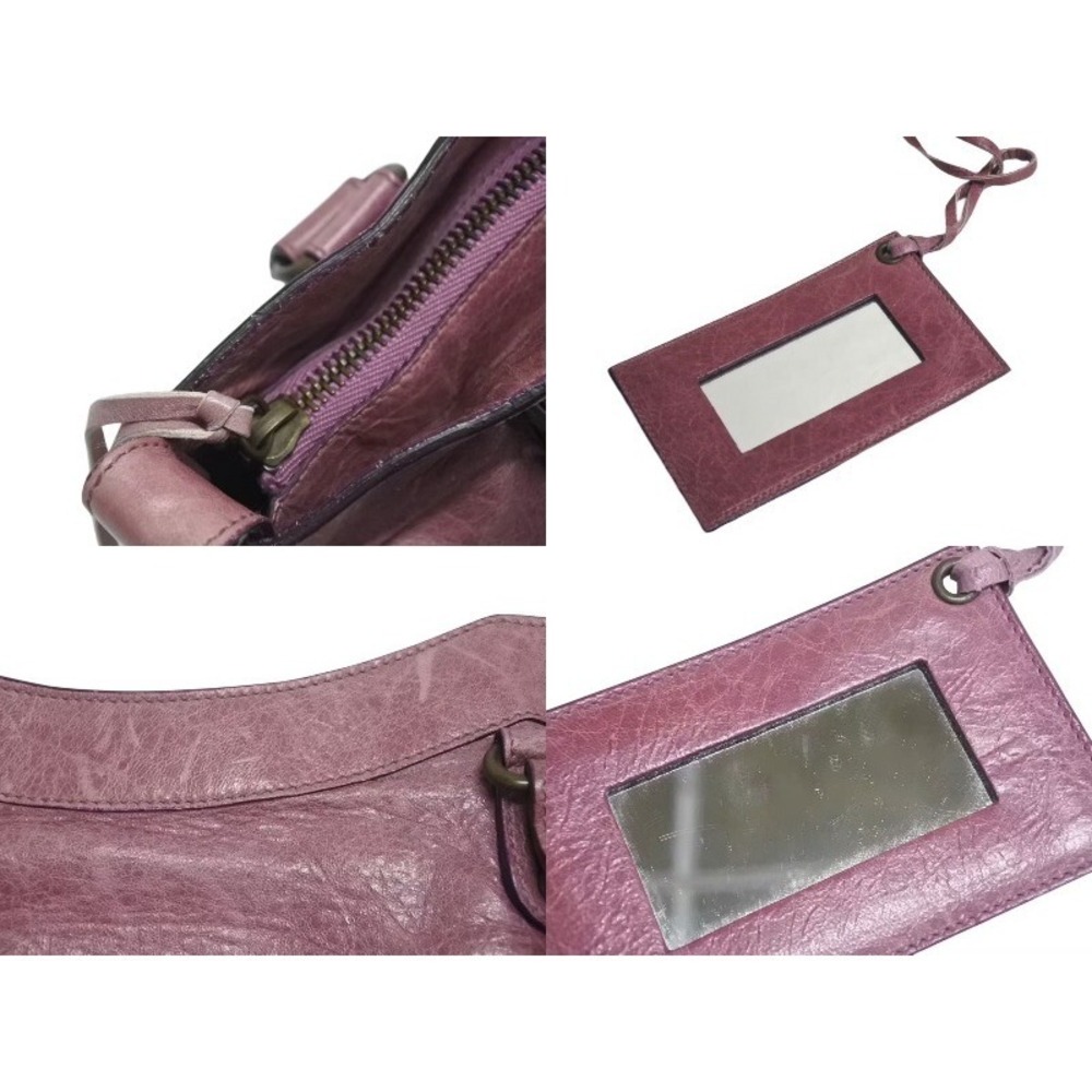 Balenciaga Shoulder Leather Purple Handbag First The Bag - Picture 8 of 10